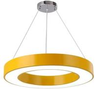 ZBZFGE Ceiling Lights Chandeliers,Kindergarten Color Led Chandelier Hollow Circular Circle Hanging Line Lamp Office School Classroom Round Warm Light 3000K/Red/80Cm-Yellow-40Cm(Red