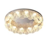 ZBZFGE Ceiling Pendant, Ceiling Light, Round Glass Pendant Living Room Bedroom Dining Room ，Crystal Chandelier for Living Room