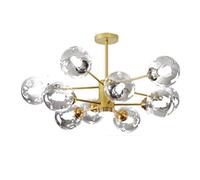 ZBZFGE Ceiling Pendant Light,Living Room Bedroom Dining Room, Concise - Magic Lamp,- Light Luxury Chandelier-Black and Amber Cover 6t,Chandelier