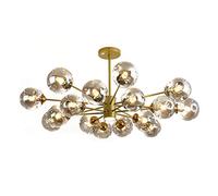 ZBZFGE Ceiling Pendant Light,Living Room Bedroom Dining Room, Concise - Magic Lamp,- Light Luxury Chandelier-Black and Amber Cover 6t,Chandelier