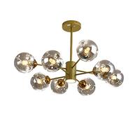 ZBZFGE Ceiling Pendant Light,Living Room Bedroom Dining Room, Concise - Magic Lamp,- Light Luxury Chandelier-Black and Amber Cover 6t,Chandelier