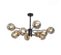 ZBZFGE Ceiling Pendant Light,Living Room Bedroom Dining Room, Concise - Magic Lamp,- Light Luxury Chandelier-Black and Amber Cover 6t,Chandelier