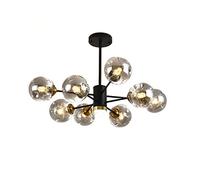 ZBZFGE Ceiling Pendant Light,Living Room Bedroom Dining Room, Concise - Magic Lamp,- Light Luxury Chandelier-Black and Amber Cover 6t,Chandelier