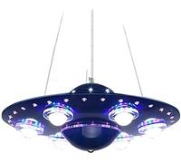 ZBZFGE Chandelier Cartoon Light Kids Room Chandeliers UFO Shape 6 Lights Hanging Pendant Fixture Compatible with Boys Room Bedroom Children’s Room ,Hanging Lamp