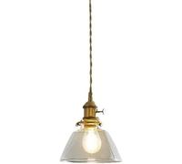 ZBZFGE Chandelier Light Shade Glass Pendant Light Fixtures Adjustable Hanging Wire Ceiling Hanging Rustic Farmhouse Kitchen Island Clear Over Dining Room Table Entryway Hallway 3.5 Inch Height