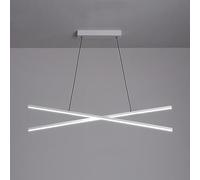 ZBZFGE Chandelier Lighting Led Dining Room Dimmable Black Linear Light Fixture White Contemporary Long Strip Ceiling Hanging Lamp for Kitchen Island Bar Restaurant/White/100Cm