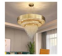 ZBZFGE Chandelier Living Room Home Decor Crystal Lights Round Dining Room Hanging Lamp Luxury - Gold Indoor ，Crystal Chandelier for Living Room