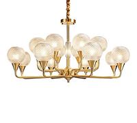 ZBZFGE Chandelier Northern Europe Living Room Brass Chandelier Restaurant Pendant Lights Creativity Glass Lampshade Bedroom Hanging Lights Glass Chandelier ，Hanging Lamp