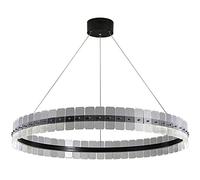 ZBZFGE Chandelier Restaurant Kitchens Acrylic Pendant Lights Light Fixture, Linear Black Chandelier, Hanging Lights Compatible with Dining Room, Kitchen Island, Acrylic Lampshade Shades，Neutral Light