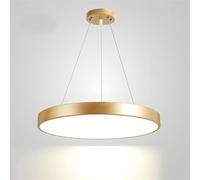 ZBZFGE Chandelier Round Shape Chandeliers Dimmable Gold Pendant, Kitchen Light Fixture 1 Circle Ring