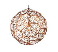 ZBZFGE Chandeliers, Chandelier,Personality Bar Coffee Shop Furniture,Football Shape Hollow Mesh,Color Metal Lamps,E27 Nordic Stainless Steel Diamond Single Head Chandelier(Rose Gold,60cm