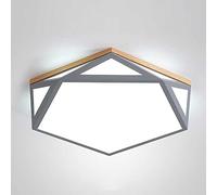 ZBZFGE Chandeliers, Flush Mount LED Fixture Cutout Lighting Metal Lamp Energy Close to The Ceiling Flat Light for Bedrooms Color Grey Size 52