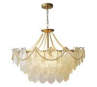 ZBZFGE Chandeliers French Pearl Chandelier Retro Restaurant Warm and Romantic Princess Bedroom Lamp Living Room,Contemporary Dining Room