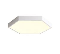 ZBZFGE Chandeliers, Hexagonal Iron Slim LED Source, White 6000K Acrylic Lamp Shade, Flush Mount Living Room Bedroom Ceiling Light Fixture(White,40cm)