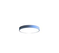 ZBZFGE Chandeliers, LED Ceiling Lamp, Flush Mount Ceiling Light, Acrylic Lamp Shade, Colored Iron Slim Round Ceiling Light Fixture, Color Temperature White Light (Color : Blue, Size : 40cm)