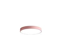 ZBZFGE Chandeliers, LED Ceiling Lamp, Flush Mount Ceiling Light, Acrylic Lamp Shade, Colored Iron Slim Round Ceiling Light Fixture, Color Temperature White Light (Color : Pink, Size : 40cm)