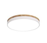 ZBZFGE Chandeliers, Nordic Round Color LED Flush Mount Ceiling Light Fixture Iron Lamp Frame Wood Base Ceiling Lighting White Light 5000K is Not Adjustable Ceiling Lamp for Kitchen, Bedroom,