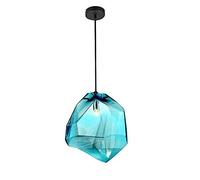 ZBZFGE Chandeliers, Stone 1 Light M- Colorful Glass Pendant Light Ceiling Lighting Fixture Lamp Dining Table Lighting Fixture for Kitchen Living Room Restaurant Cafe Bar Chandeliers(Blue)