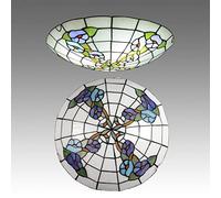 ZBZFGE Chandeliers -Style CeilLights Flush Mount, Dimmable 30cm/40cm/50cm Stained Glass Round CeilLamp for LivRoom Bedroom Kitchen Hallway Bathroom (Z 30cm)