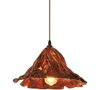 ZBZFGE Chinese Style Pendant Lamp E27 Single-Headed Light Antique Dead Leaf Lampshade Chandelier Decorative Landscaping Restaurant Corridor Retro Hanging Lamp,Chandelier
