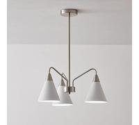 ZBZFGE Classical White Chrome Mid Century Ceiling Chandelier Compatible with Dining Post Living Room Hanging Pendant Lamp Adjustable Rod - Fixture,for Various Rooms