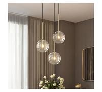 ZBZFGE - Clear Glass Pendant Lights Cafe Bar Glass Pendant Lamp Dining Room Kitchen fixtures Hanging Lamp Suspension ，Crystal Chandelier for Living Room