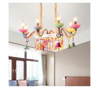 ZBZFGE Colorful Pendant Colorful Hanging Children Bedroom Lamp Creative Fantasy Lamp Stained Glass Light Chandelier Lamps