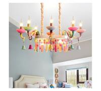 ZBZFGE Colorful Pendant Colorful Hanging Children Bedroom Lamp Creative Fantasy Lamp Stained Glass Light Chandelier Lamps
