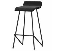 ZBZFGE Counter Bar Stools with ARC Back and Velvet Upholstered Seat, Tall Stool Dining Chair for Home Kitchen Island, 26/30in (Black-1ps,75cm)