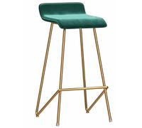 ZBZFGE Counter Barstools, 330 LBS Velvet Stool Kitchen Island, Upholstered Pub Stools with Footrest, Dining Chairs for Bar, 26/30in (Green-1ps,65cm/26in)