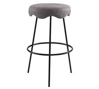 ZBZFGE Counter Height Bar Stools, 26/30” Barstools with Upholstered Seat and Footrest, Tall Stool for Kitchen Counter/Cafe, 330LBS (Gray-1ps,65cm/26.5in)