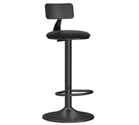 ZBZFGE Counter Stools, Adjustable Height Bar Chairs with Backrest and Footrest for Beauty, Office, Home, Kitchen Rotating High Stool Dining Chair (Black,45-60cm(17.7-23.6''))