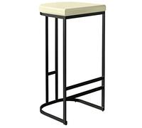 ZBZFGE Counter Stools PU Leather Upholstered Bar 26/30in Kitchen Island Pub Coffee Dinning Stool with Metal Leg and Footrest (White 1ps,65cm/26in)