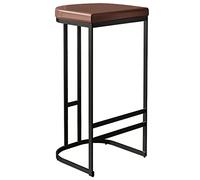 ZBZFGE Counter Stools PU Leather Upholstered Bar Stool 26/30in Kitchen Island Pub Coffee Dinning Stool with Metal Leg and Footrest (Brown 1ps,75cm/30in)