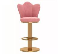 ZBZFGE Counter Stools ° Swivel Bar Stool Heavy Duty Breakfast Tall Chairs Height Adjustable Barstools, Screw Lift, Butterfly Backrest and Thick Legs (Pink,45-60cm(17.7-23.6''))