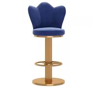 ZBZFGE Counter Stools ° Swivel Bar Stool Heavy Duty Breakfast Tall Chairs Height Adjustable Barstools, Screw Lift, Butterfly Backrest and Thick Legs (Blue,65-80cm(25.6-31.5''))