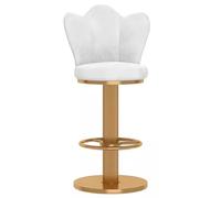 ZBZFGE Counter Stools ° Swivel Bar Stool Heavy Duty Breakfast Tall Chairs Height Adjustable Barstools, Screw Lift, Butterfly Backrest and Thick Legs (White,65-80cm(25.6-31.5''))