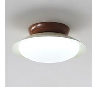 ZBZFGE Cream Wind Hallway Semi Flush Mount Light Nordic Creativity Kitchen Ceiling Lamp Mid Century Minimalist Balcony Chandelier for Bathroom Bedroom Porch Entryway Aisle Stairs/Beige