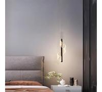 ZBZFGE Creative Copper Bedside Lamp with Adjustable Lifter - Minimalist Long Line Chandelier (Black, Single)(Black-Single)