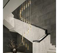 ZBZFGE Crystal Chandelier Dimmable LED Gold Ceiling Light with 24 Lights Stunning Bubble Pendant for Living Room Lobby and Stairways 120W Luxurious Chandeliers
