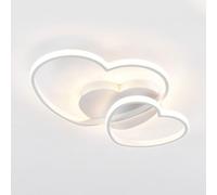 ZBZFGE Cute Heart Shaped Creative Children's Room Iron Lamp Body Acrylic Lampshade 3000-6000K Led Ceiling Light Fixture Decorative Recessed Dimmable Chandelier for Bathro