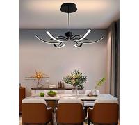 ZBZFGE Dimmable Chandeliers with Remote Control Ideal for Living Room, Dining Table, Kitchen Köpfe (Golden) (Color : Black)