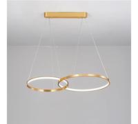ZBZFGE Dining Table Height Adjustable Hanging Lamp Round Rings Living Room Lamp,Ceiling Light Fixture,One Color-2-Rings