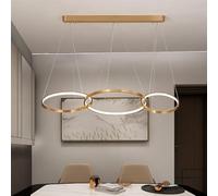 ZBZFGE Dining Table Height Adjustable Hanging Lamp Round Rings Living Room Lamp,Ceiling Light Fixture,One Color-2-Rings