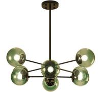 ZBZFGE DNA Chandelier Magic Bean Molecular Light Mid-Century Glass Globes Sputnik Pendant Lamp for Kitchen Island Living Bedroom Dining Room, Base, 8 Lights,Hanging Light(Green,8-Light)