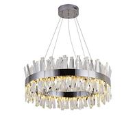 ZBZFGE European Style Designer Crystal Droplight LED Chrome/Gold Pendant Light Indoor Chandelier Decor Fixtures Compatible with Kitchen Dining Room Living Room Luxury Lamp Ceiling Chandelier,Hanging