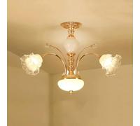 ZBZFGE European Style Iron Chandeliers with LED Lights, 3-10 Head Sizes