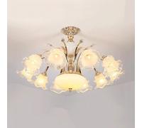 ZBZFGE European Style Iron Chandeliers with LED Lights, 3-10 Head Sizes