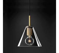 ZBZFGE Farmhouse Kitchen Island Hanging Light Fixture with Clear Glass Mid Century Lighting Vintage Industrial Chandelier for Dining Room Table Bedroom Bar Hallway Restaurant/D/Conical