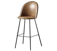 ZBZFGE Faux Leather Bar Stools, Counter Height Barstools Kitchen Bar Chairs Upholstered Island Dining Living Room Stools Chair, 26/30in, 330lbs (A-1ps,75cm/30in)